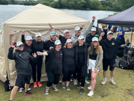 The Clumber Consultancy team ready for their Dragon Boat race