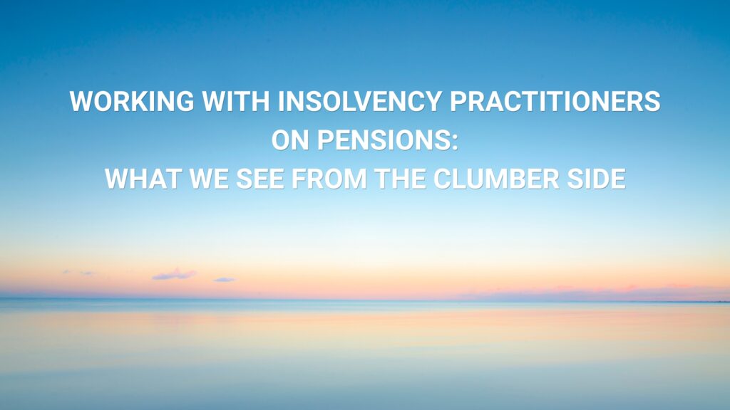 Clumber - blog featured image - working with insolvency practitioners